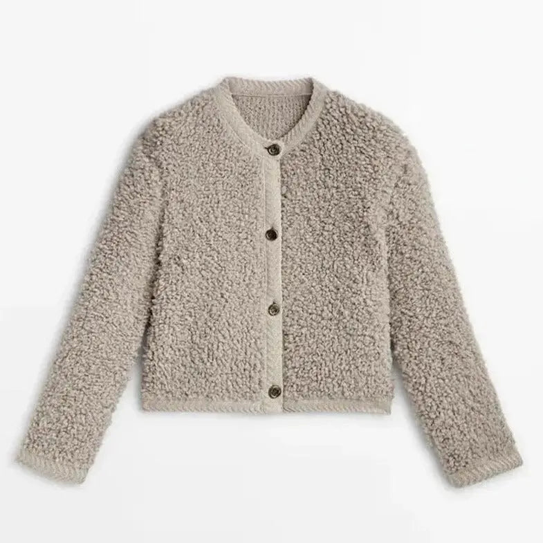 Weicher Teddy Cardigan Frauen