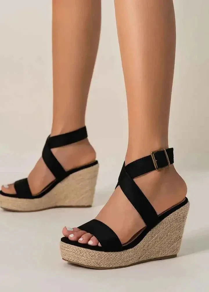 Stilettos Sandaletten Damen Elegant Holzsohle