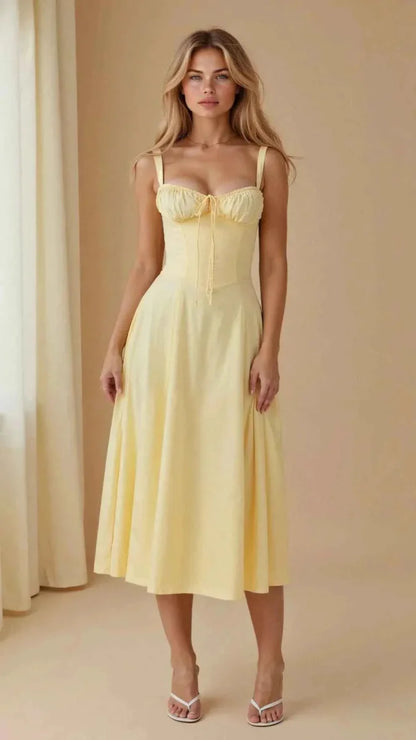 Feminines Korsett Kleid mit Süßer-Herz-Ausschnitt