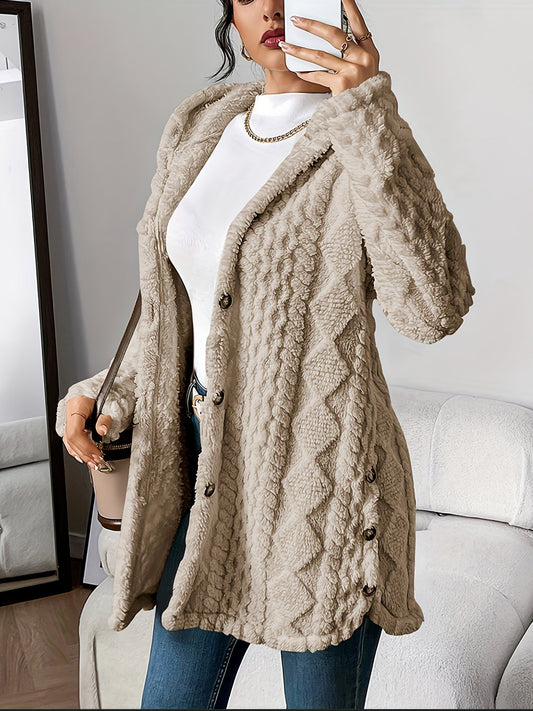 Weiche Teddyjacke Frauen Hoodie - IdealeKleiden