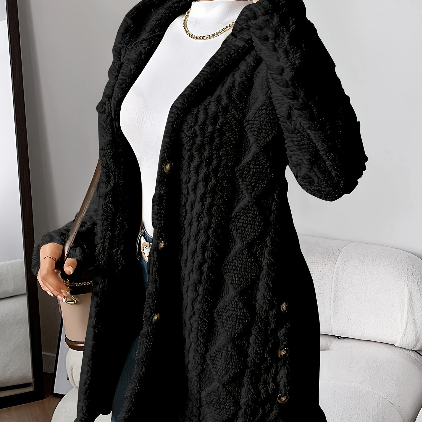 Weiche Teddyjacke Frauen Hoodie
