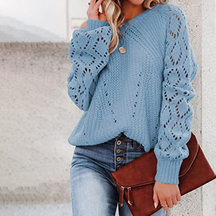 Stilvolle Pullover Damen | Eleganter Hohlstrick Sweater