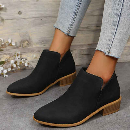 Elegante Damen Stiefeletten Spitze Design