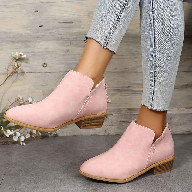 Elegante Damen Stiefeletten Spitze Design