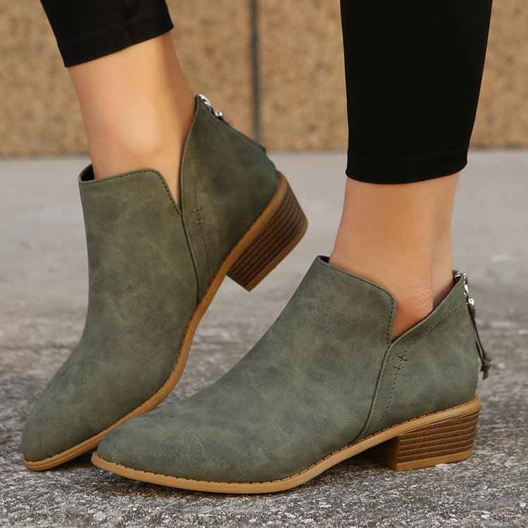 Elegante Damen Stiefeletten Spitze Design