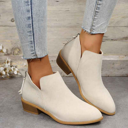 Elegante Damen Stiefeletten Spitze Design