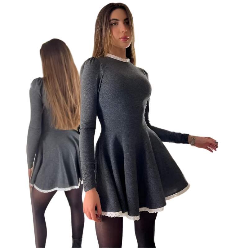 Damenkleid Spitze Minikleid Elegant