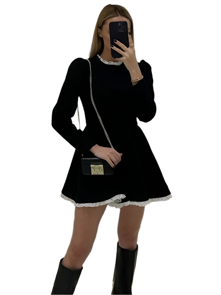 Damenkleid Spitze Minikleid Elegant