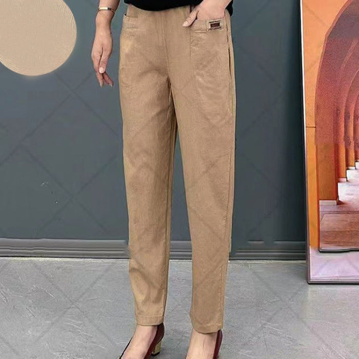 Bequeme Damen Baumwollhose Comfort Fit - IdealeKleiden
