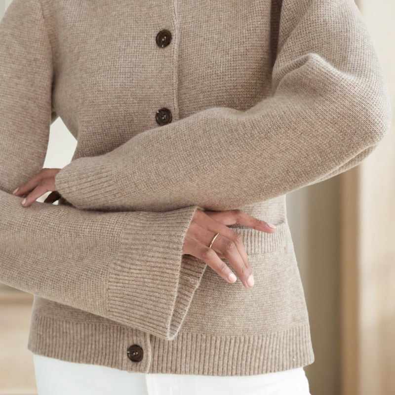 Weiche Strickjacke Damen Knöpfe Modern