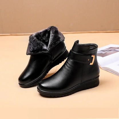 Warme Winterstiefel Rutschfest PU Leder