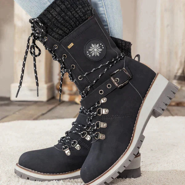 Winterstiefel Damen Kniehoch Schwarz