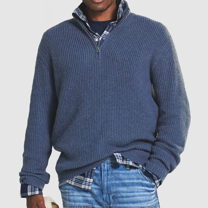Herren Pullover Halbzipper Modern