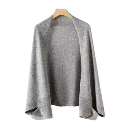Weiche Strickjacke Faux Cashmere Doppelschal Mantel