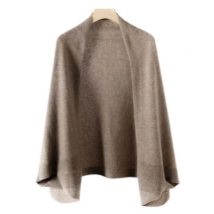 Weiche Strickjacke Faux Cashmere Doppelschal Mantel