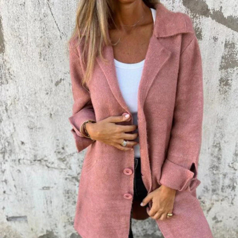 Gemütliche Mittellange Jacke Elegant Manschetten
