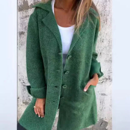 Gemütliche Mittellange Jacke Elegant Manschetten