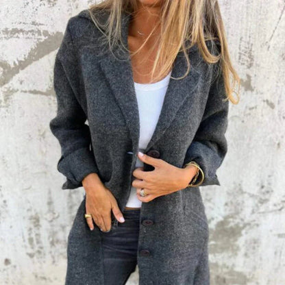 Gemütliche Mittellange Jacke Elegant Manschetten