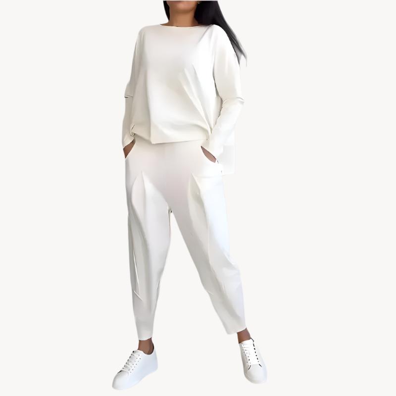 Eleganter Damen Freizeitanzug Monochrom Modern - IdealeKleiden