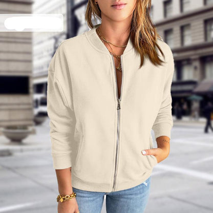Damen Bomberjacke Zip Modern Style