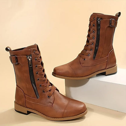 Bequeme Stiefel Damen Seitenzip Komfort