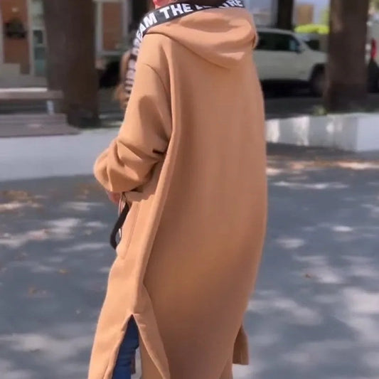 Klassisches Sweatshirt Lang Kapuze - IdealeKleiden