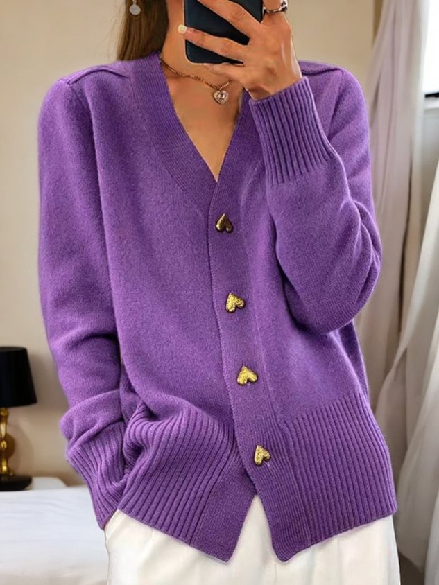 Weicher Cardigan mit Knöpfen Warm & Leicht