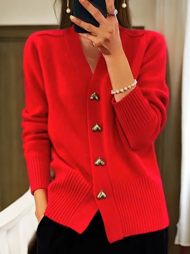 Weicher Cardigan mit Knöpfen Warm & Leicht