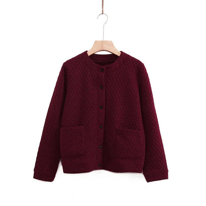Übergröße Strickjacke Frühjahr Karomuster
