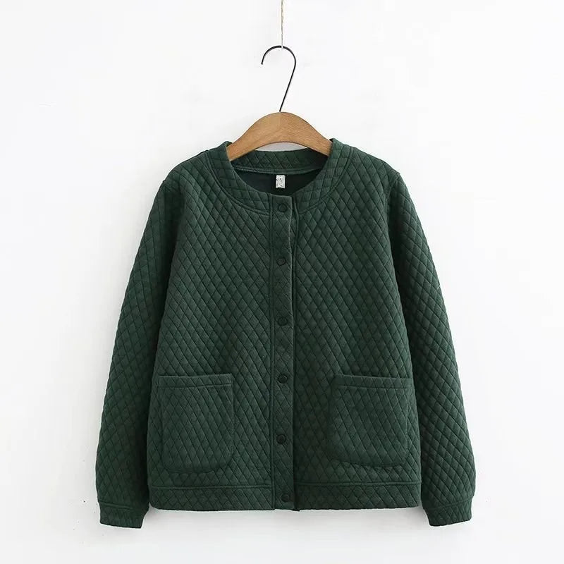 Übergröße Strickjacke Frühjahr Karomuster