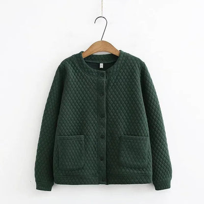 Übergröße Strickjacke Frühjahr Karomuster