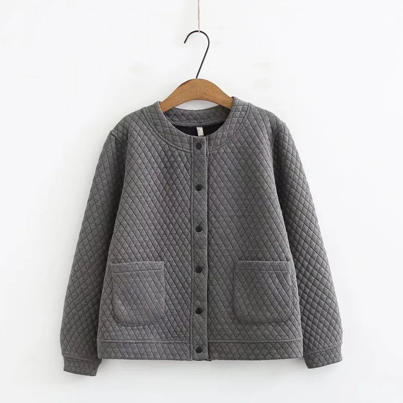Übergröße Strickjacke Frühjahr Karomuster