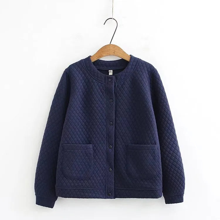 Übergröße Strickjacke Frühjahr Karomuster