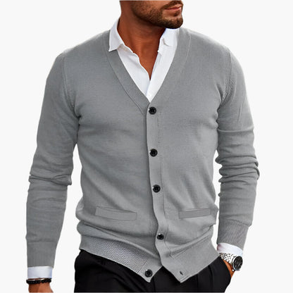 Stylische Strickjacke V-Ausschnitt Eleganz