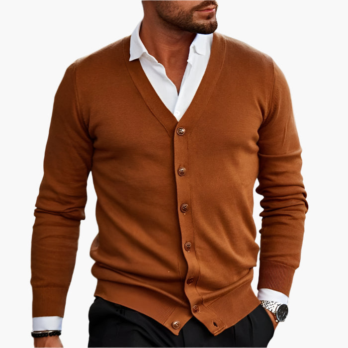 Stylische Strickjacke V-Ausschnitt Eleganz