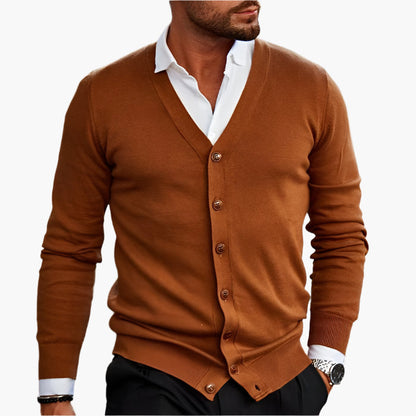 Stylische Strickjacke V-Ausschnitt Eleganz
