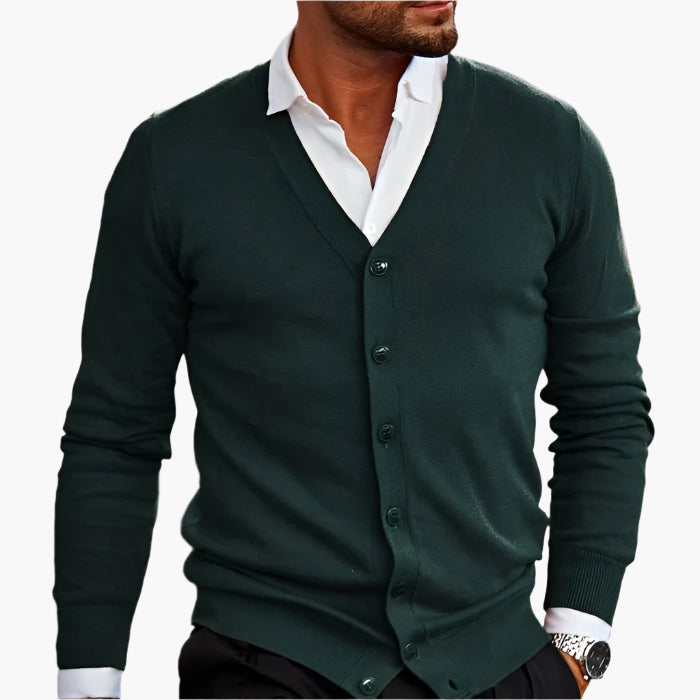 Stylische Strickjacke V-Ausschnitt Eleganz