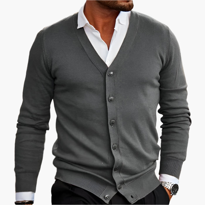 Stylische Strickjacke V-Ausschnitt Eleganz