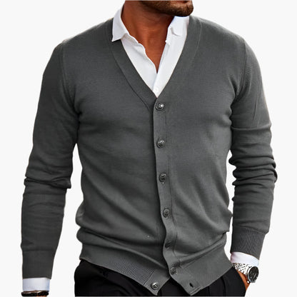 Stylische Strickjacke V-Ausschnitt Eleganz
