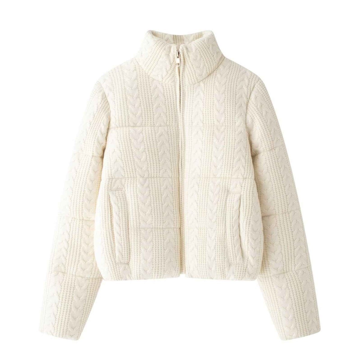 Steppjacke Grobstrick Look - IdealeKleiden
