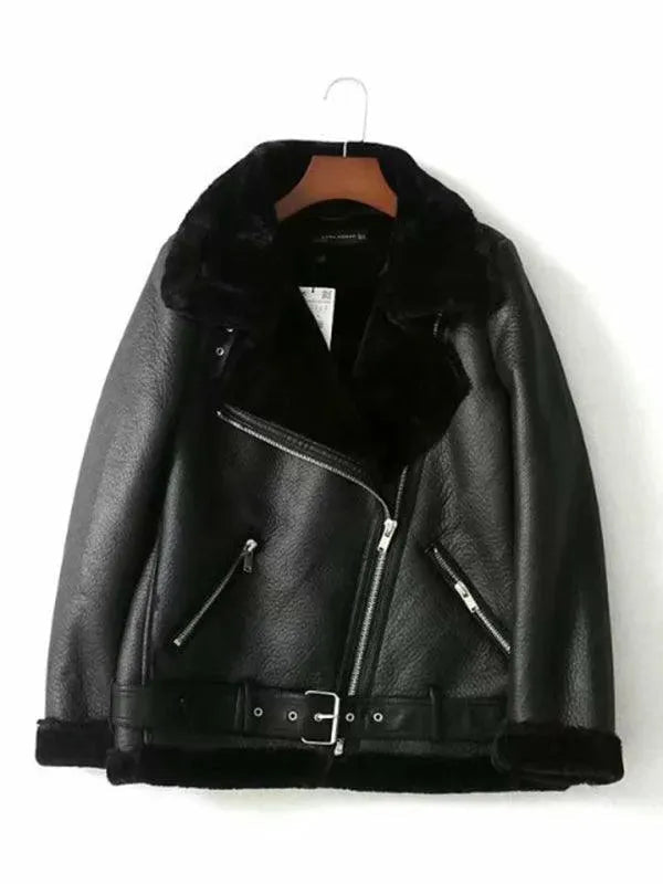 Streetwear Wintermantel Biker Stil