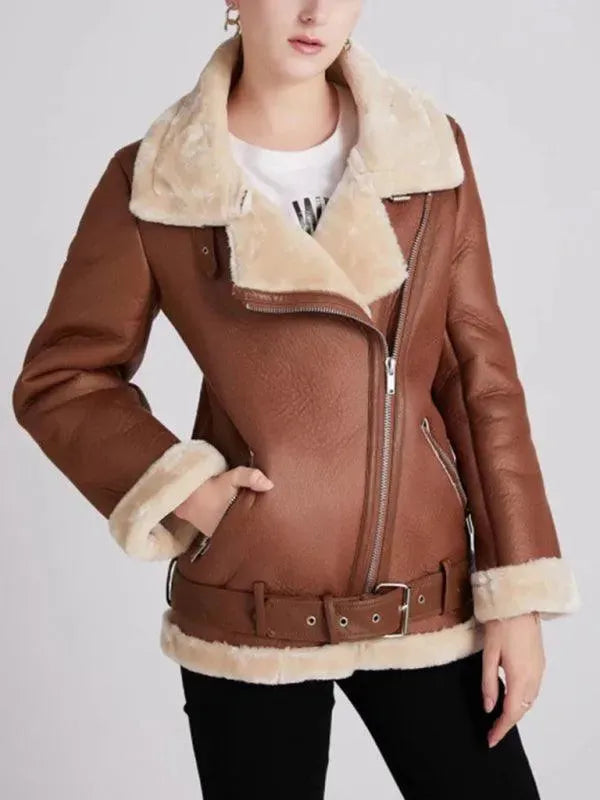 Streetwear Wintermantel Biker Stil