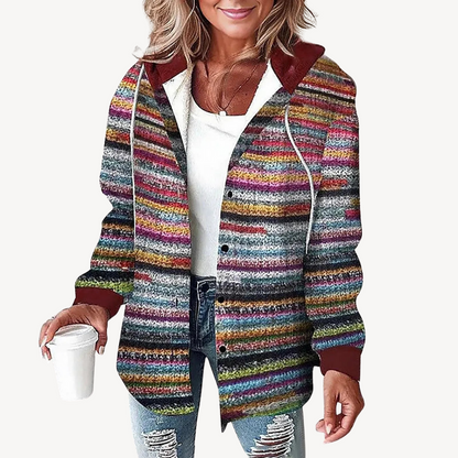 Stylisches Kapuzenjacke Karomuster