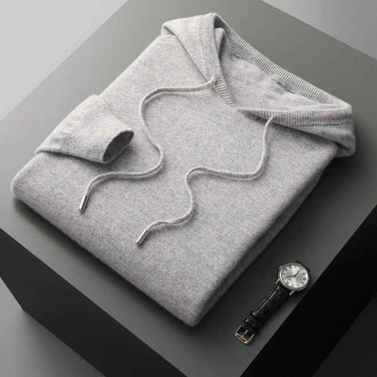 Herren Strickpullover Warm Kapuze