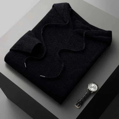 Herren Strickpullover Warm Kapuze