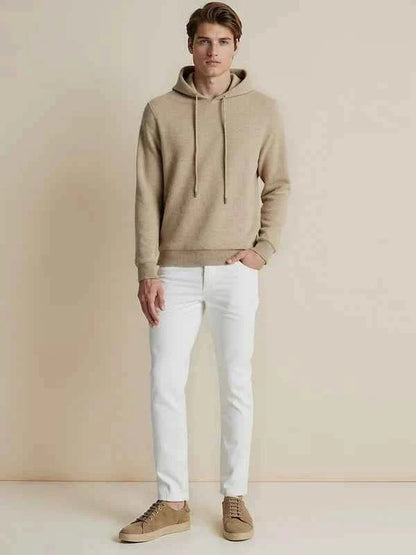 Herren Strickpullover Warm Kapuze - IdealeKleiden