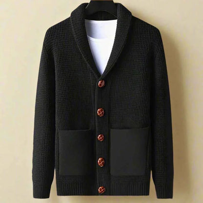 Herren Strickjacke Knopfverschluss Modern