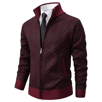 Strickjacke Rautenmuster Elegant