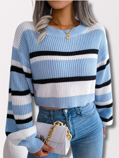 Streifen Oberteil Frauen Crop Top