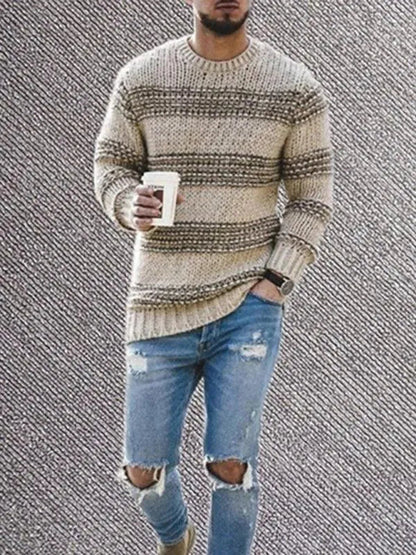 Herren Pullover Rundhals Modern